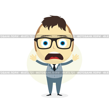 clueless businessman cartoon character theme vector art illustration. clueless businessman. Стоковая иллюстрация, агентство Ingram Publishing / Фотобанк Лори
