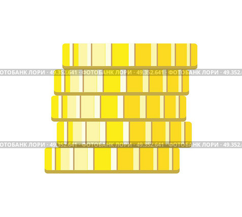 Coins vector in flat style. Stack of golden coin illustration for investment, gambling, savings, winnings  concepts, icon, logo design. Isolated on white background. . Coins Vector Illustration in Flat Design. Coins Vector Illustration in Flat Design. Стоковая иллюстрация, агентство Ingram Publishing / Фотобанк Лори