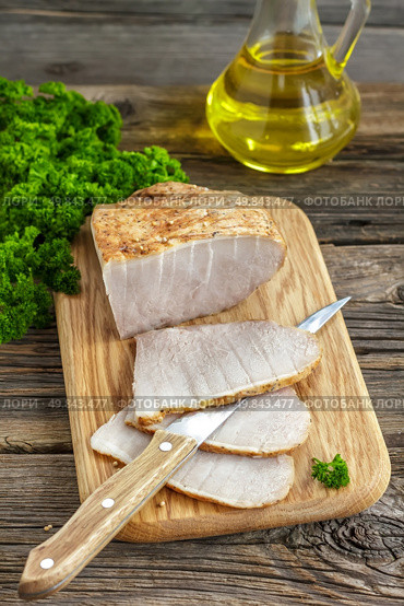 Cold baked pork. Стоковое фото, агентство Ingram Publishing / Фотобанк Лори