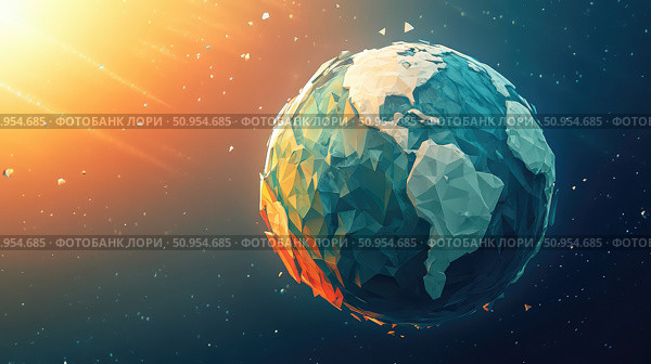 collision merging planet ai generated. Стоковое AI-изображение, AI-художник Vectorwin / Фотобанк Лори