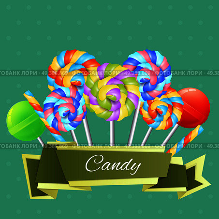 Colorful Candies Composition. Стоковая иллюстрация, агентство Ingram Publishing / Фотобанк Лори