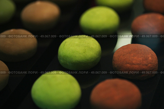 Colorful Japanese dessert mochi. Стоковое фото, агентство Ingram Publishing / Фотобанк Лори