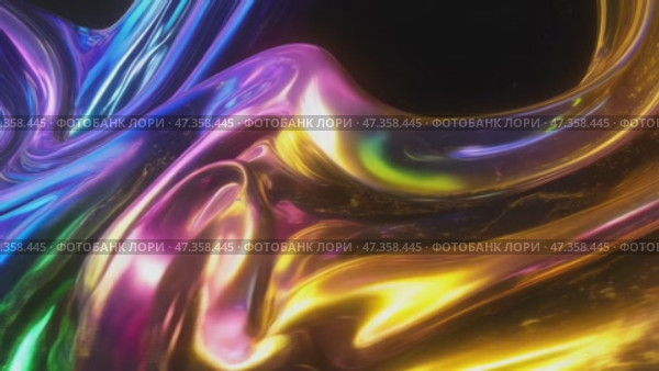 Colorful Swirling Patterns Create a Mesmerizing Visual Display of Movement and Texture on a Dark Background. Стоковое AI-видео, аниматор Оксана Медведева / Фотобанк Лори