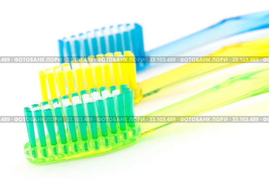 Colorful toothbrush. Стоковое фото, фотограф Gábor Páll / PantherMedia / Фотобанк Лори