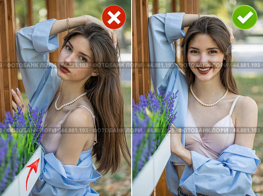 Common mistakes in female posing and how to avoid them. Photo poses. Стоковое фото, фотограф Андрей Аркуша / Фотобанк Лори