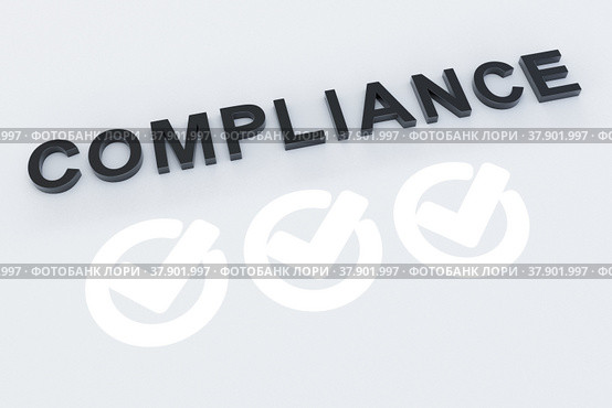 COMPLIANCE concept text sunlight 3D illustration. Стоковая иллюстрация, иллюстратор Максим Иванов / Фотобанк Лори