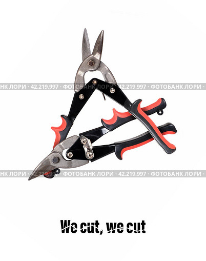 Compound action snips isolated on a white background. Стоковое фото, фотограф Елена  Попкова / Фотобанк Лори