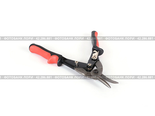 Compound action snips isolated on a white background. Стоковое фото, фотограф Елена  Попкова / Фотобанк Лори