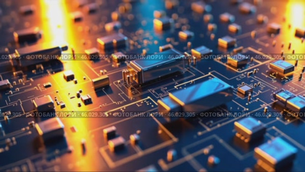 Computer chip with many small squares on it. Стоковое AI-видео, аниматор Sergey Grishin / Фотобанк Лори