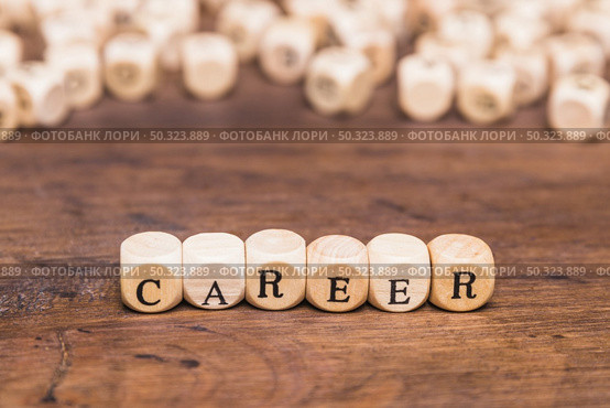 concept career made from wooden dices. Стоковое фото, агентство Ingram Publishing / Фотобанк Лори