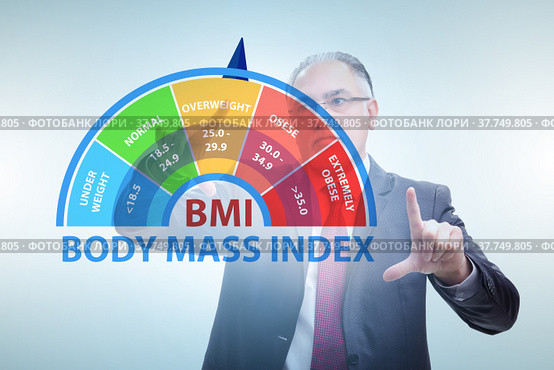 Concept of BMI - body mass index with nutritionist. Стоковое фото, фотограф Elnur / Фотобанк Лори