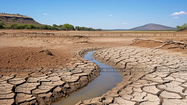conservation water scarcity ai generated. Стоковое AI-изображение, AI-художник Vectorwin / Фотобанк Лори