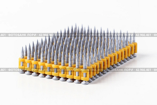 Construction nails for a pistol. Стоковое фото, фотограф Винокуров Александр / Фотобанк Лори