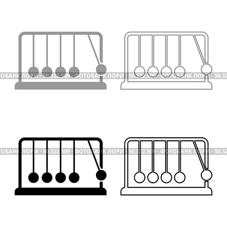Cradle Newton Metal metronome Newton’s balance equipment Relax motion Balancing balls Pendulum set icon grey black color vector illustration flat style simple image. Cradle Newton Metal metronome Newton’s balance equipment Relax motion Balancing balls Pendulum set icon grey black color vector illustration flat style image. Стоковая иллюстрация, агентство Ingram Publishing / Фотобанк Лори