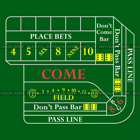 Craps table icon over green background. Vector illustration. Стоковая иллюстрация, агентство Ingram Publishing / Фотобанк Лори