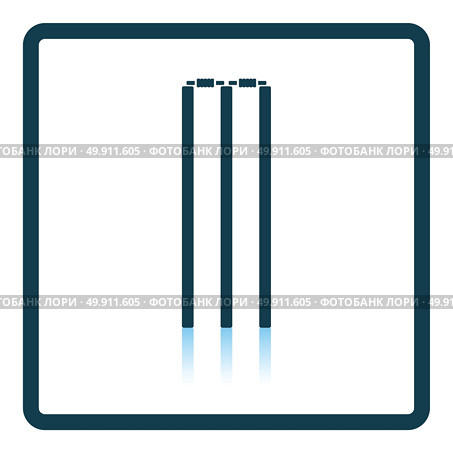 Cricket wicket icon. Shadow reflection design. Vector illustration. Стоковая иллюстрация, агентство Ingram Publishing / Фотобанк Лори