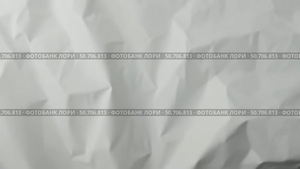 Crumpled White Paper Texture. Стоковое AI-видео, аниматор Кирилл Черезов / Фотобанк Лори