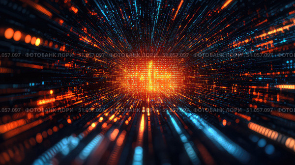cryptography morphing quantum code ai generated. Стоковое AI-изображение, AI-художник Vectorwin / Фотобанк Лори
