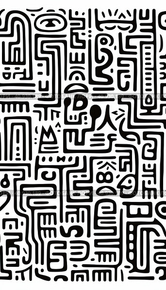 Cuneiform symbols in the style of minimalist symbolism on a white background. Generated by AI. Стоковое AI-изображение, AI-художник Ярославский Максим / Фотобанк Лори