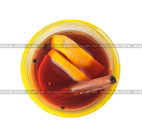 Cup of tasty mullet wine on white background. Стоковое фото, фотограф Pixel_shot / Фотобанк Лори