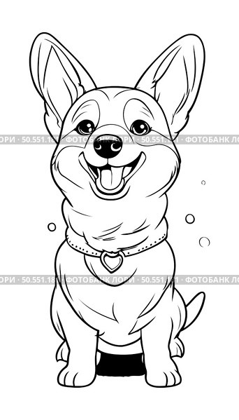 Cute cartoon chihuahua dog. Vector illustration for coloring book. Стоковая иллюстрация, агентство Ingram Publishing / Фотобанк Лори