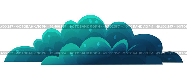 Dark blue shrub, forest vegetation. Cartoon flat style mixed forest shrubs. Hazel, hawthorn, juniper, yew, unpretentious plant. Medicinal plants, herbs. Blue bush or shrub on white background. Bush or shrub isolated on white. Blue cartoon forest vegetation for games, websites, banners. Стоковая иллюстрация, агентство Ingram Publishing / Фотобанк Лори