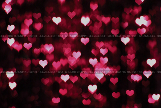 Dark valentine background with red hearts. Стоковое фото, фотограф Светлана Ильева (Иванова) / Фотобанк Лори