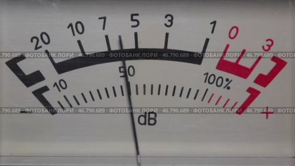 Decibel meter, part of sound equipment. Стоковое видео, видеограф Михаил Коханчиков / Фотобанк Лори