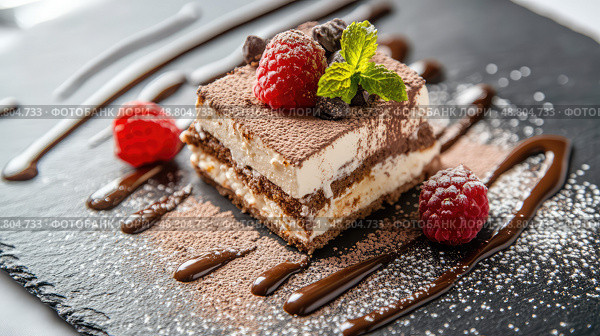 deconstructed delicious tiramisu food background ai generated. Стоковое AI-изображение, AI-художник Vectorwin / Фотобанк Лори