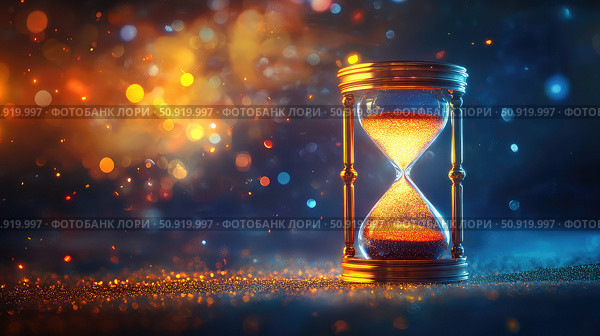 delay blinking hourglass ai generated. Стоковое AI-изображение, AI-художник Vectorwin / Фотобанк Лори