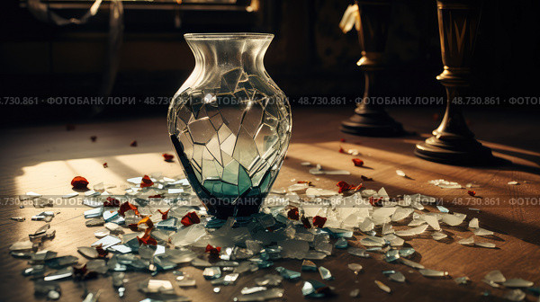 delicate shattered glass ai generated. Стоковое AI-изображение, AI-художник Vectorwin / Фотобанк Лори