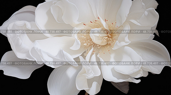 delicate white flower drawing ai generated. Стоковое AI-изображение, AI-художник Vectorwin / Фотобанк Лори