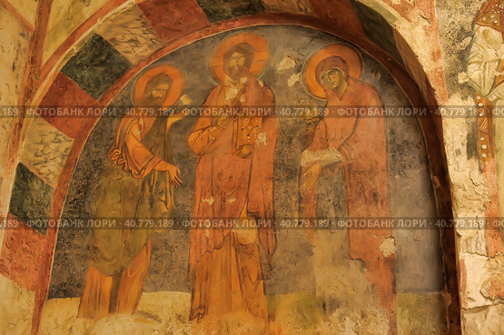 DEMRE, TURKEY - 13,07,2014 Frescos in the Saint Nicholas (Santa Clause) church  in Demre, Turkey. It's an ancient Byzantine Church. Редакционное фото, фотограф Анна Кривицкая / Фотобанк Лори