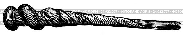 Деревянная палица племени ванике. Восточная Африка. Африканское оружие. Стоковая иллюстрация, иллюстратор Макаров Алексей / Фотобанк Лори