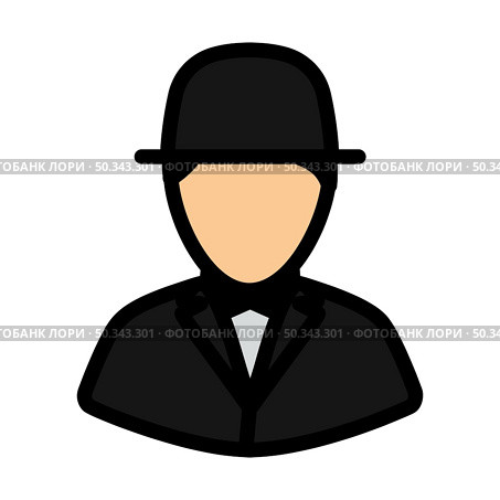 Detective Icon. Editable Bold Outline With Color Fill Design. Vector Illustration. Стоковая иллюстрация, агентство Ingram Publishing / Фотобанк Лори