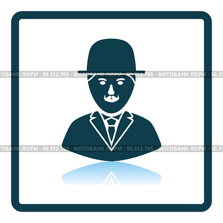 Detective Icon. Square Shadow Reflection Design. Vector Illustration. Стоковая иллюстрация, агентство Ingram Publishing / Фотобанк Лори