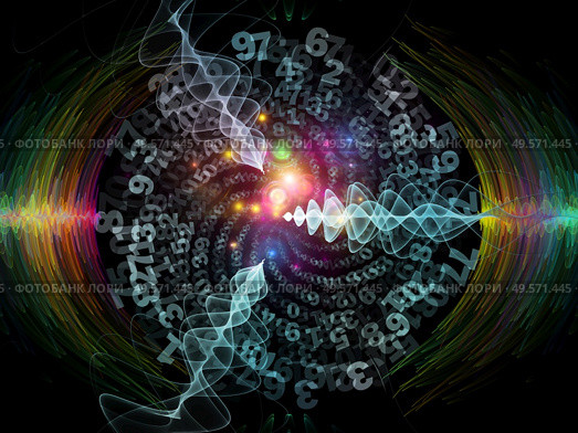 Digital Radiation series. Interplay of numbers and fractal elements on the subject of science and technology. Стоковое фото, агентство Ingram Publishing / Фотобанк Лори