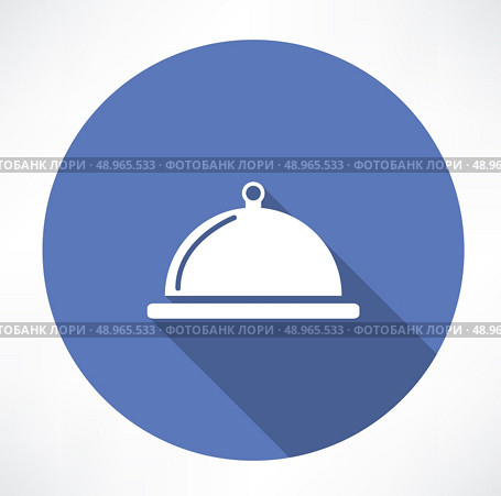 dish with lid icon. Flat modern style vector illustration . Стоковая иллюстрация, агентство Ingram Publishing / Фотобанк Лори