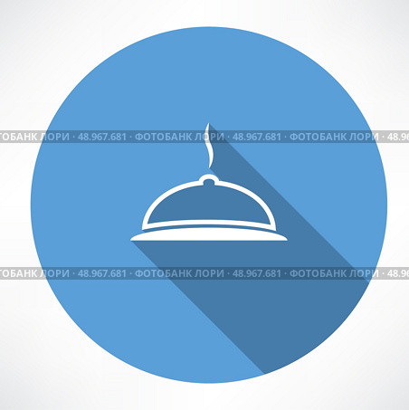 dish with lid icon. Flat modern style vector illustration . Стоковая иллюстрация, агентство Ingram Publishing / Фотобанк Лори
