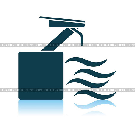Diving Stand Icon. Shadow Reflection Design. Vector Illustration. Стоковая иллюстрация, агентство Ingram Publishing / Фотобанк Лори