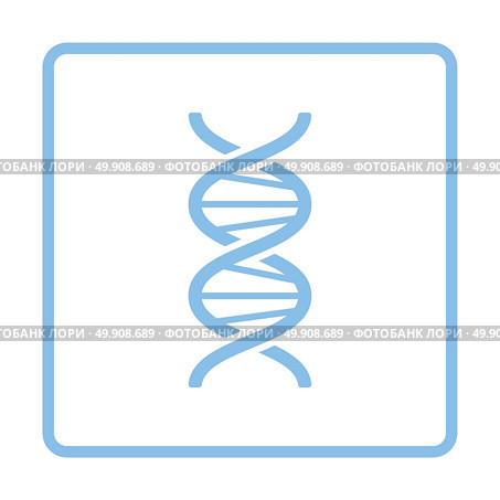 DNA icon. Blue frame design. Vector illustration. Стоковая иллюстрация, агентство Ingram Publishing / Фотобанк Лори