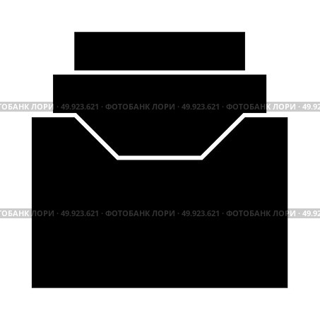 Documents archive or drawer black icon . Стоковая иллюстрация, агентство Ingram Publishing / Фотобанк Лори
