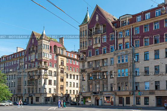 Доходный дом М. Н. Полежаева. Санкт-Петербург (2023 год). Редакционное фото, фотограф Александр Щепин / Фотобанк Лори