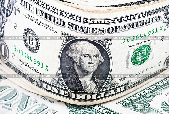 Долларовые купюры крупным планом. Фоновое изображение.  Dollar, The US currency, background. Стоковое фото, фотограф Лариса Гордеева / Фотобанк Лори