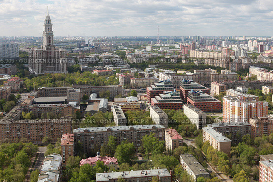 Дома в районе метро "Сокол". Съемка с воздуха (2014 год). Стоковое фото, фотограф Михеев Алексей / Фотобанк Лори