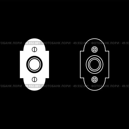 Doorbell icon set white color vector illustration flat style simple image. Стоковая иллюстрация, агентство Ingram Publishing / Фотобанк Лори