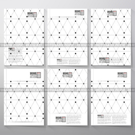 Dotted pattern with rhombus and nodes. Brochure, flyer or booklet for business, template vector. Стоковая иллюстрация, агентство Ingram Publishing / Фотобанк Лори