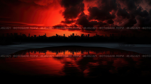 dramatic red and black backgrounds ai generated. Стоковое AI-изображение, AI-художник Vectorwin / Фотобанк Лори
