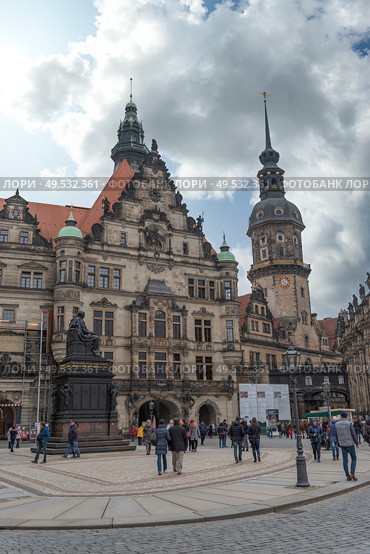 Dresden in Germany. architecture of the reconstructed old city. Стоковое фото, агентство Ingram Publishing / Фотобанк Лори