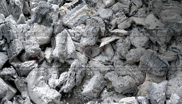 Древесный уголь для мангала покрытый слоем белого пепла - Charcoal for a barbecue covered with a layer of white ash. Стоковое фото, фотограф Владислав Дельдюгинов / Фотобанк Лори